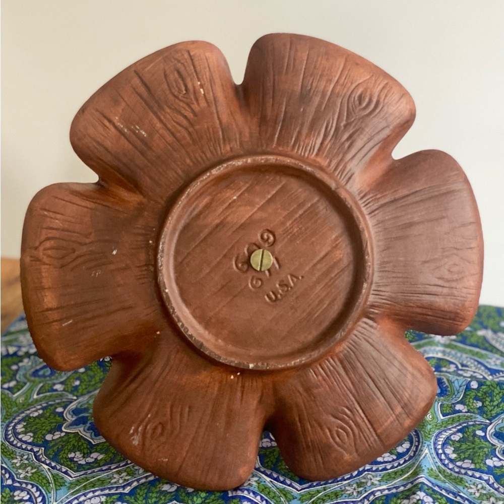 Vintage Mid-Century California Pottery Sequoia Ware 2-Tier Serving Tray - Picture 4 of 4